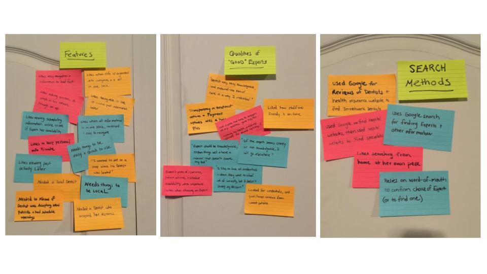Affinity catergories: Features, qualities of good experts and search methods